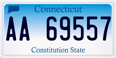 CT license plate AA69557