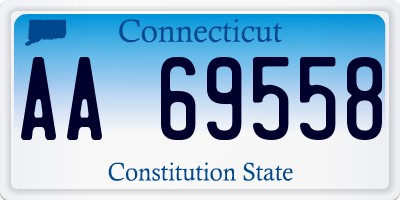 CT license plate AA69558