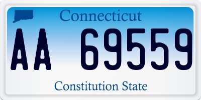 CT license plate AA69559