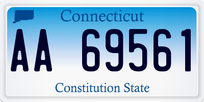 CT license plate AA69561