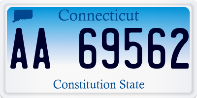 CT license plate AA69562