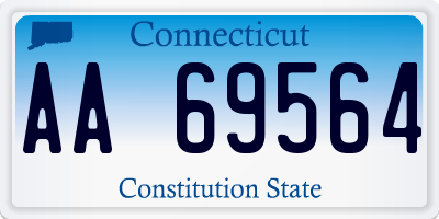 CT license plate AA69564