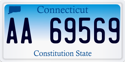 CT license plate AA69569