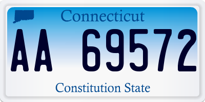 CT license plate AA69572