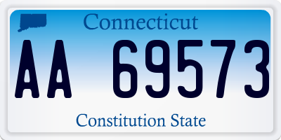 CT license plate AA69573