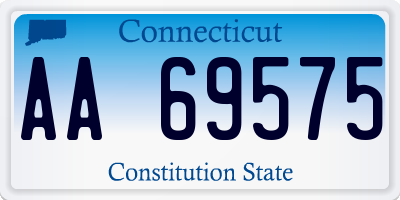 CT license plate AA69575