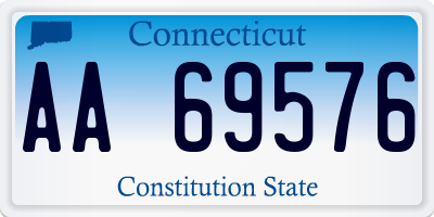 CT license plate AA69576