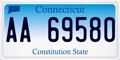 CT license plate AA69580