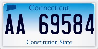 CT license plate AA69584