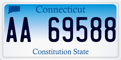 CT license plate AA69588