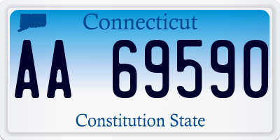 CT license plate AA69590