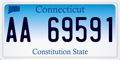 CT license plate AA69591