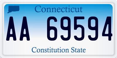 CT license plate AA69594