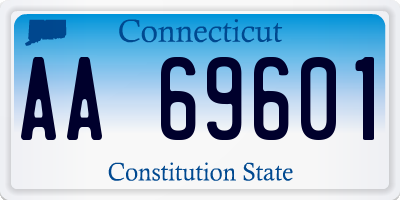 CT license plate AA69601