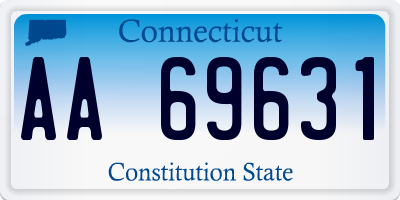 CT license plate AA69631