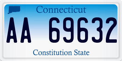 CT license plate AA69632