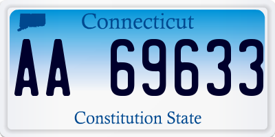 CT license plate AA69633