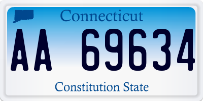 CT license plate AA69634