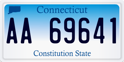 CT license plate AA69641