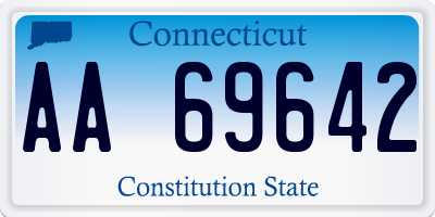 CT license plate AA69642