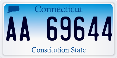 CT license plate AA69644