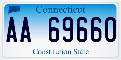 CT license plate AA69660