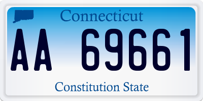 CT license plate AA69661