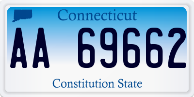 CT license plate AA69662