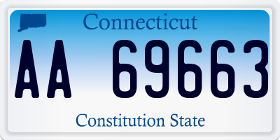 CT license plate AA69663