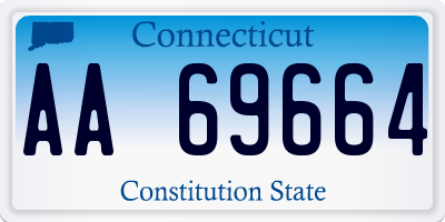 CT license plate AA69664