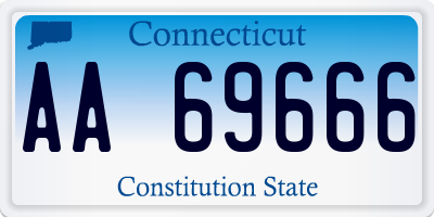 CT license plate AA69666