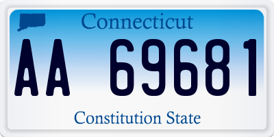 CT license plate AA69681