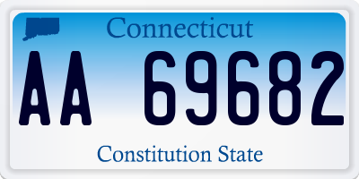 CT license plate AA69682