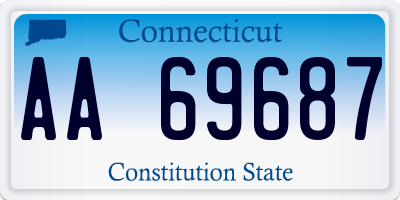 CT license plate AA69687