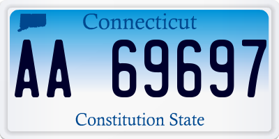 CT license plate AA69697