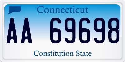 CT license plate AA69698