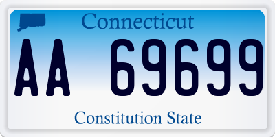 CT license plate AA69699