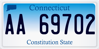 CT license plate AA69702