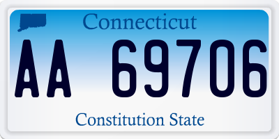 CT license plate AA69706