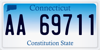 CT license plate AA69711