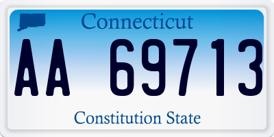 CT license plate AA69713