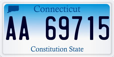 CT license plate AA69715