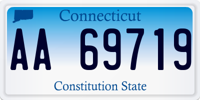 CT license plate AA69719