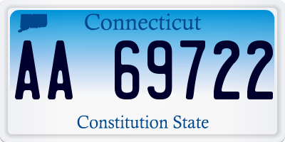 CT license plate AA69722