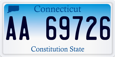 CT license plate AA69726