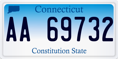 CT license plate AA69732