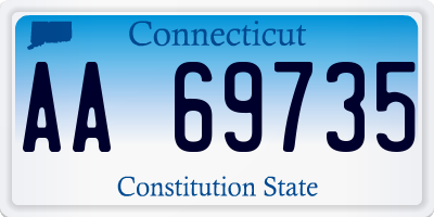 CT license plate AA69735