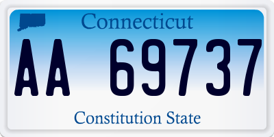 CT license plate AA69737