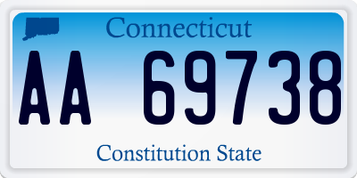 CT license plate AA69738