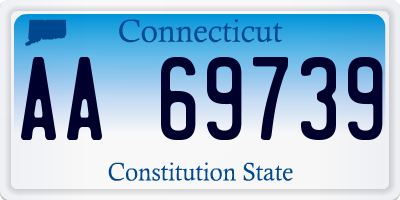 CT license plate AA69739
